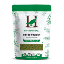 Polvere di indaco 100% naturale per capelli (227 g / (1/2 lb) / 8 once) Indigofera tinctoria per colorare i capelli dal castano al nero
