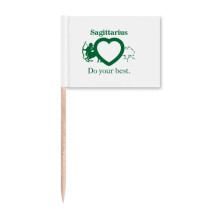 Motivation Constellation Love Sagittarius Toothpick Flags Marker Topper Party Decoration