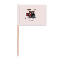 Music Classical Musical Instrument Drum Toothpick Flags Marker Topper Party Decoration