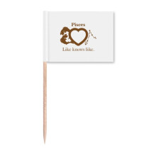 Motivation Constellation Pisces Love Toothpick Flags Marker Topper Party Decoration