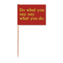 Motto Make Word Come True Toothpick Flags Marker Topper Party Decoration
