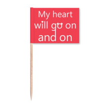 My Heart Will Go On Art Deco Fashion Toothpick Flags Marker Topper Party Decoration