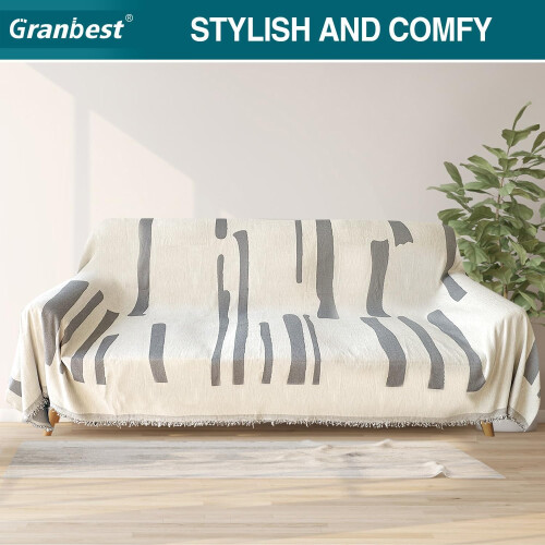 Granbest Thicken Chenille Throw Blankets for Couch and Bed 1