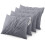 Utopia Bedding 4 Pack Fodere Impermeabili per Cuscini con Zip Queen Size (Grigio) 1