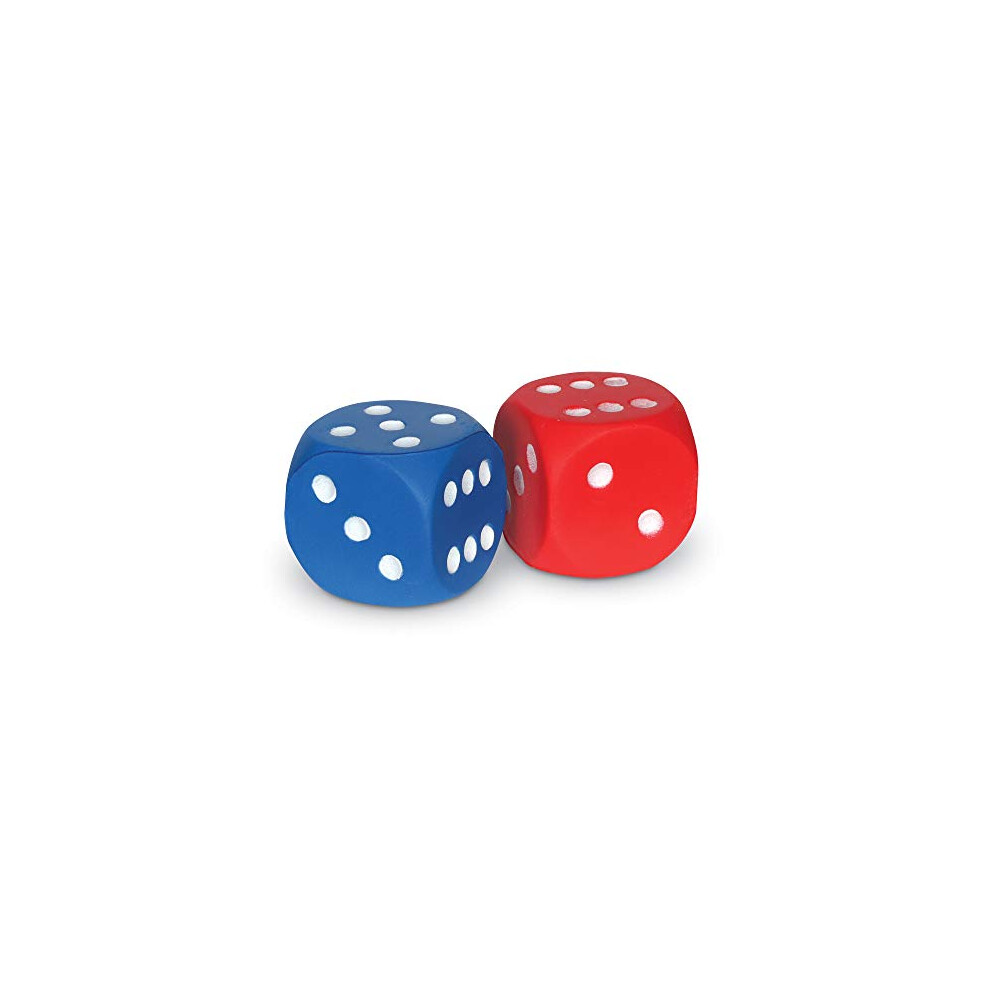 Learning Resources Foam Dice: Dot Dice  Red and Blue 6-Sided Foam Dice