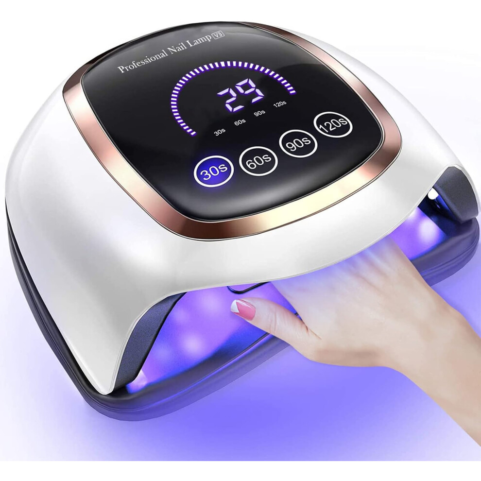 OPENED BOX - NEVER USED NAXBEY LED UV Nail Lamp,168W Gel Nail Lamp with 7.5 Inch Large