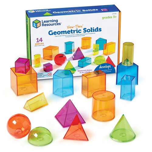 Learning Resources Learning Resources View-Thru Geometric Solids - Geometric Shapes  Back