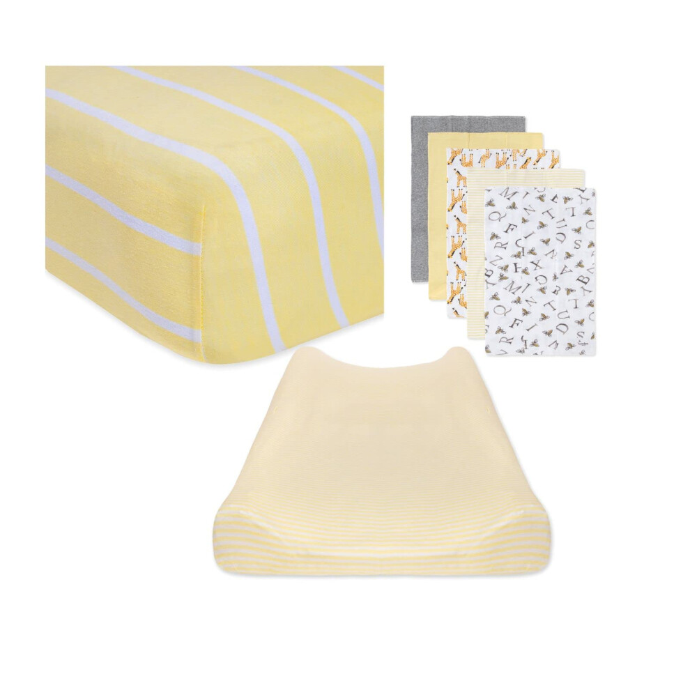 Burt's Bees Baby Unisex Baby Gift Set - Crib Sheet  Changing Pad Cover