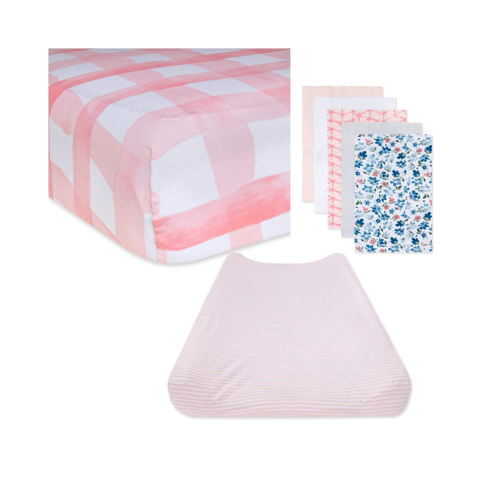 Burt's Bees Baby Unisex Baby Gift Set - Crib Sheet  Changing Pad Cover