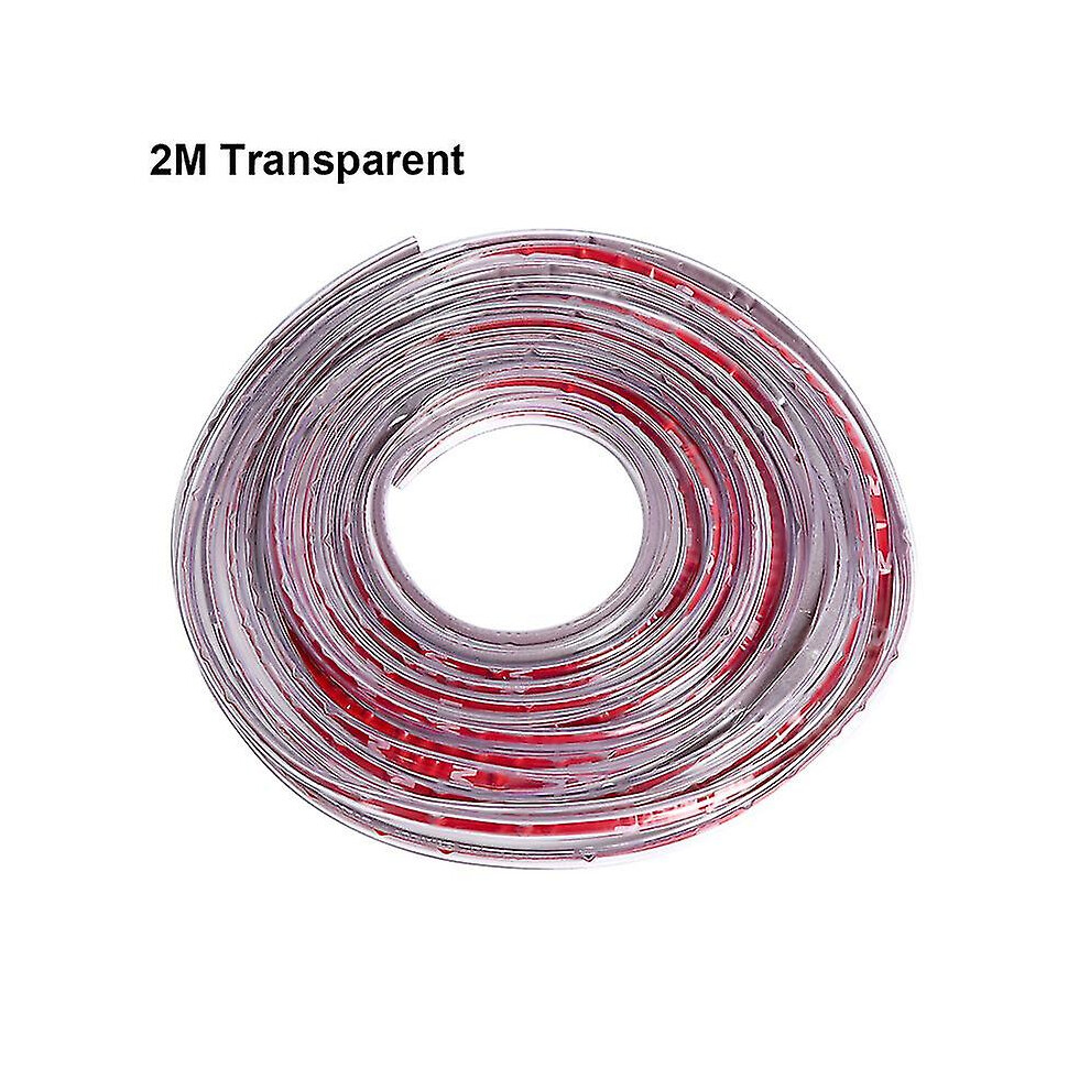 (2M Transparent) 2/5/10m Car Door Protector U Type Universal Car Door Edge Guards Strip Rubber Moulding Sealing Scratch Protector Strip For Auto