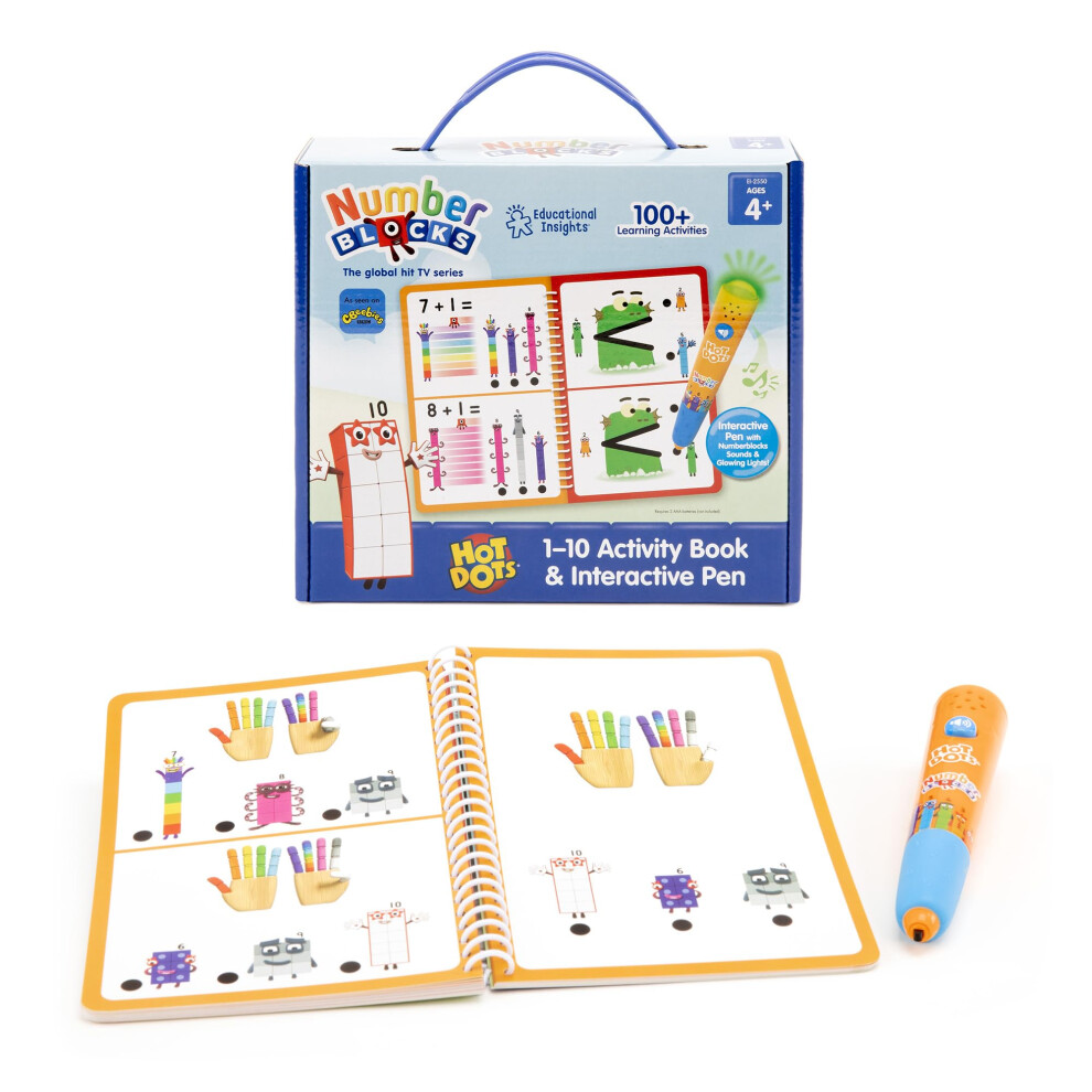 Educational Insights Hot Dots Numberblocks Workbook Numbers 1-10 With