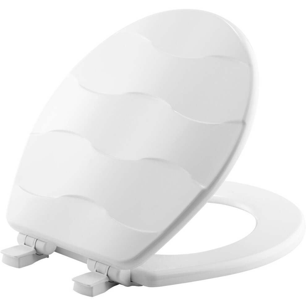 MAYFAIR 33SLOW 000 Sculptured Basket Weave Toilet Seat will Slow Close