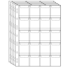 Pagine per Collezionismo Monete Uncle Paul 5 Fogli 20 Tasche Standard 9 Fori Inserti per Monete CS03520