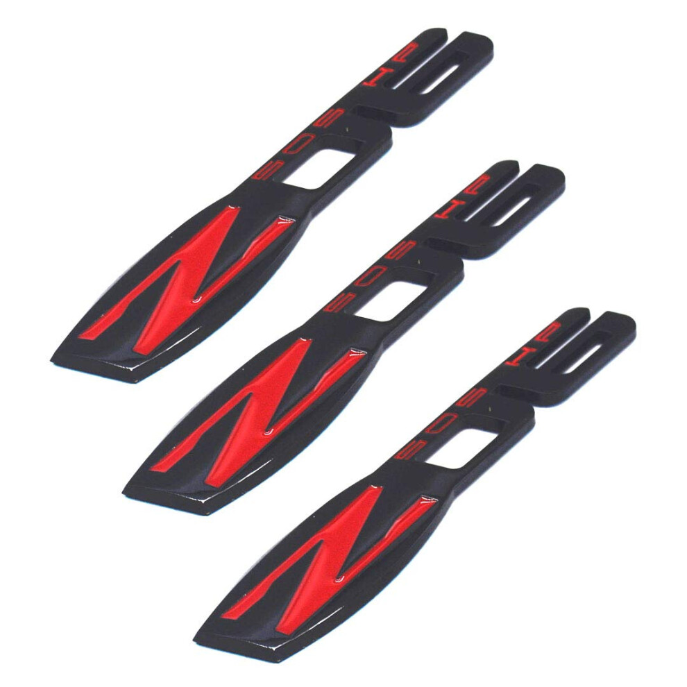 Aimoll 3Pcs Corvette C6 Z06 Chevy Emblems 3D Badges 505 Hp Fender Repl