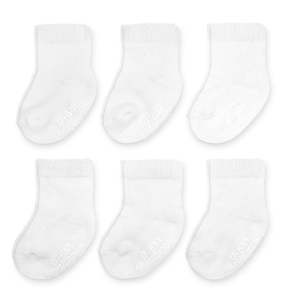 Fruit of the Loom Baby 6-Pack All Weather crew-Length Socks  Mesh  The