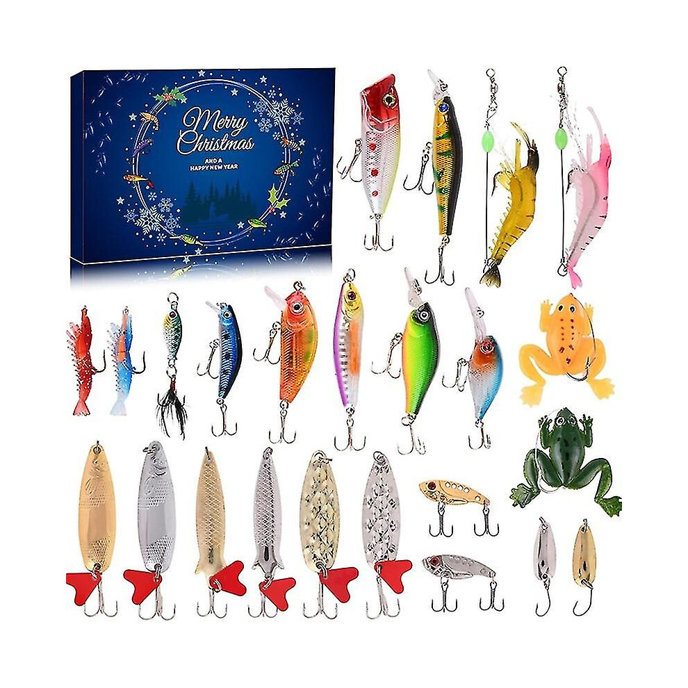 Advent Calendar Fishing Christmas Countdown,fishing Tackle Advent Calendar