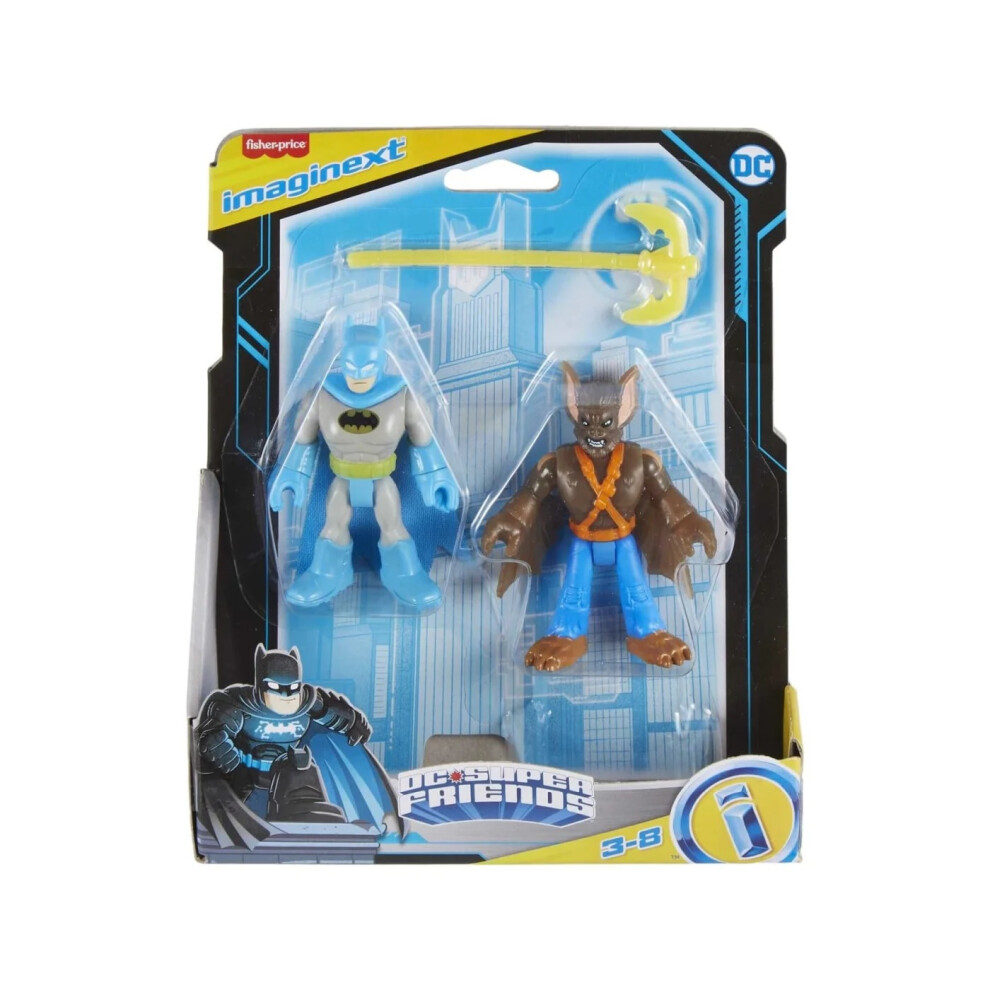 (Batman & Bat-Man) Imaginext DC Super Friends Set of Action Figures