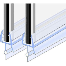 Aleko Shower Door Seal 100cm 2pcs For 4-6mm Glass, Folding Barrier Shower Enclosure Seal, Replacement Seal, Straight/curved Glass Shower Door Seal
