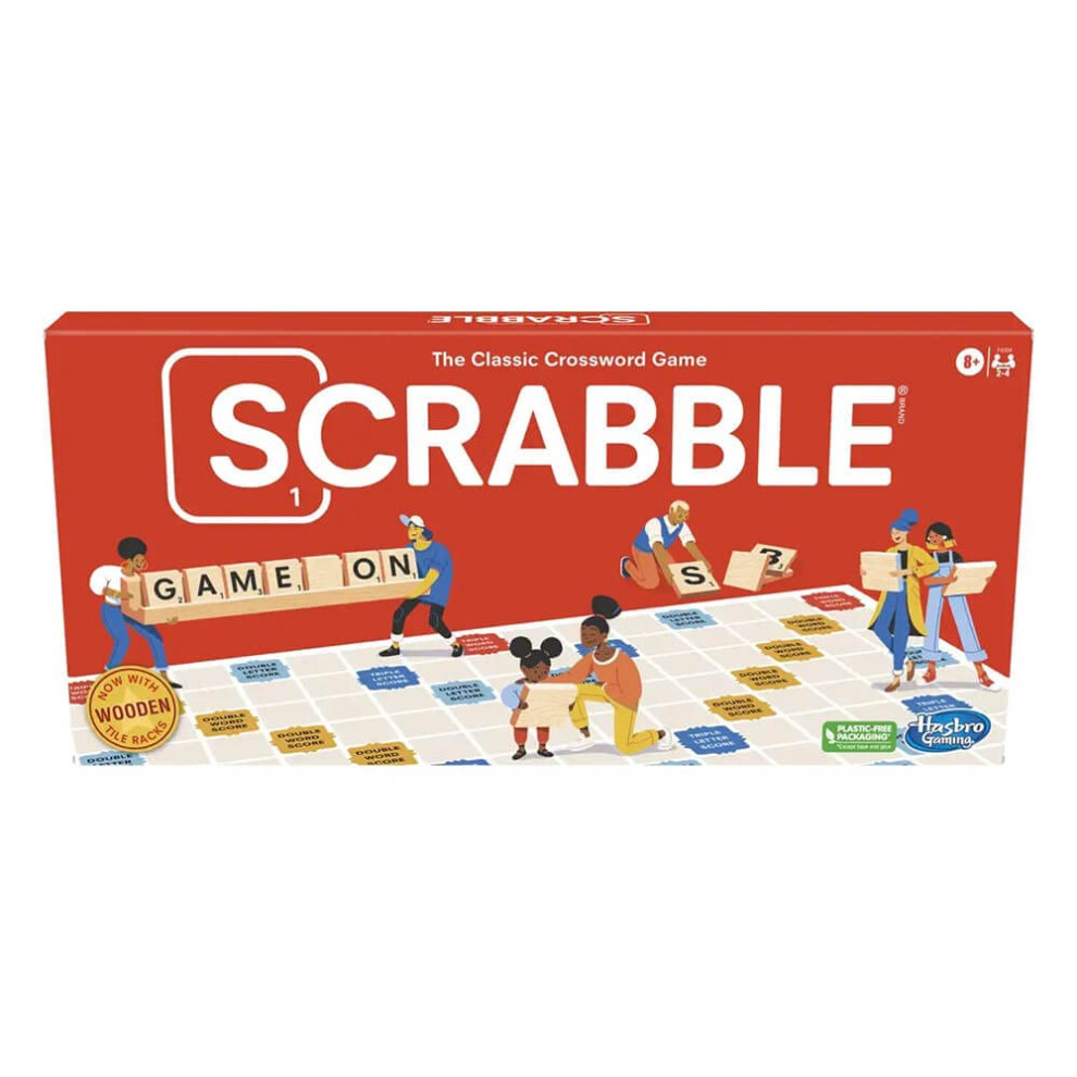 Hasbro Gaming Scrabble Board Game Word Game for Kids Ages 8 and Up Fun