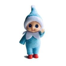 WULEEUPER Tiny Baby Elf Doll Christmas Miniature Elf Decoration Newb