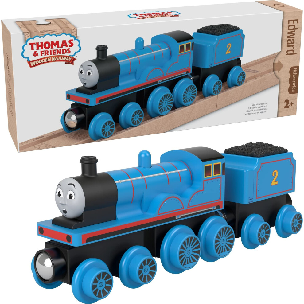 Thomas & Friends Wooden Railway Toy Train Edward Push-Along Wood Engin