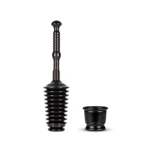 Master Plunger MP500-B3 Kit de Desatascador de Baño con Cubo Corto. Válvula de Liberación de Aire, Negro