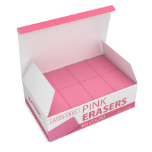 Roze Gummetjes - Vierkante Gum, Gummetjes voor Kinderen, Rubber Gum, 60 Stuks, Gummetjes in Bulk voor Schoolbenodigdheden, Kunst en Kantoor