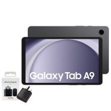 (Graphite) Samsung Galaxy Tab A9 64GB 4GB RAM X110 Wi-Fi, with official 25W UK Adapter (EP-T2510) Retail Pack