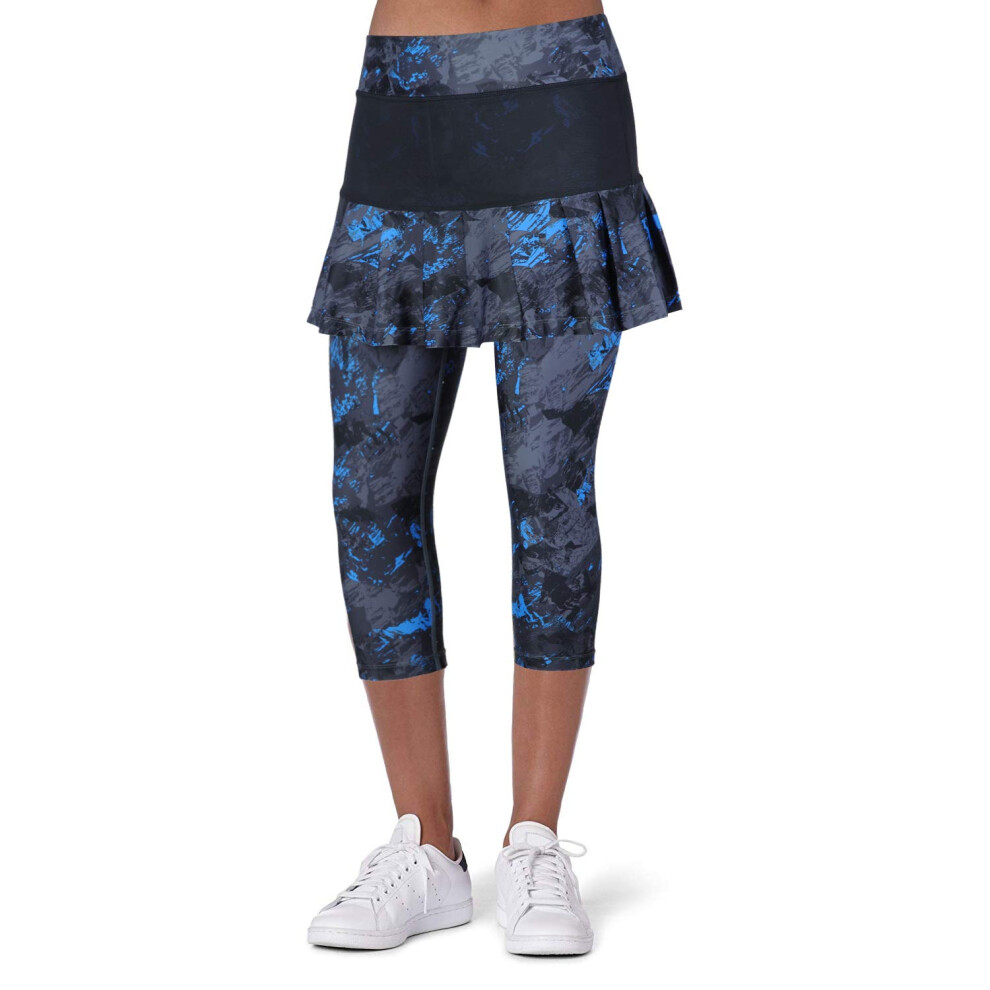 ANIVIVO Legging de tennis pour femme, jupe capri, pantalon de tennis pour femme et sport (bleu fonc   , taille S)