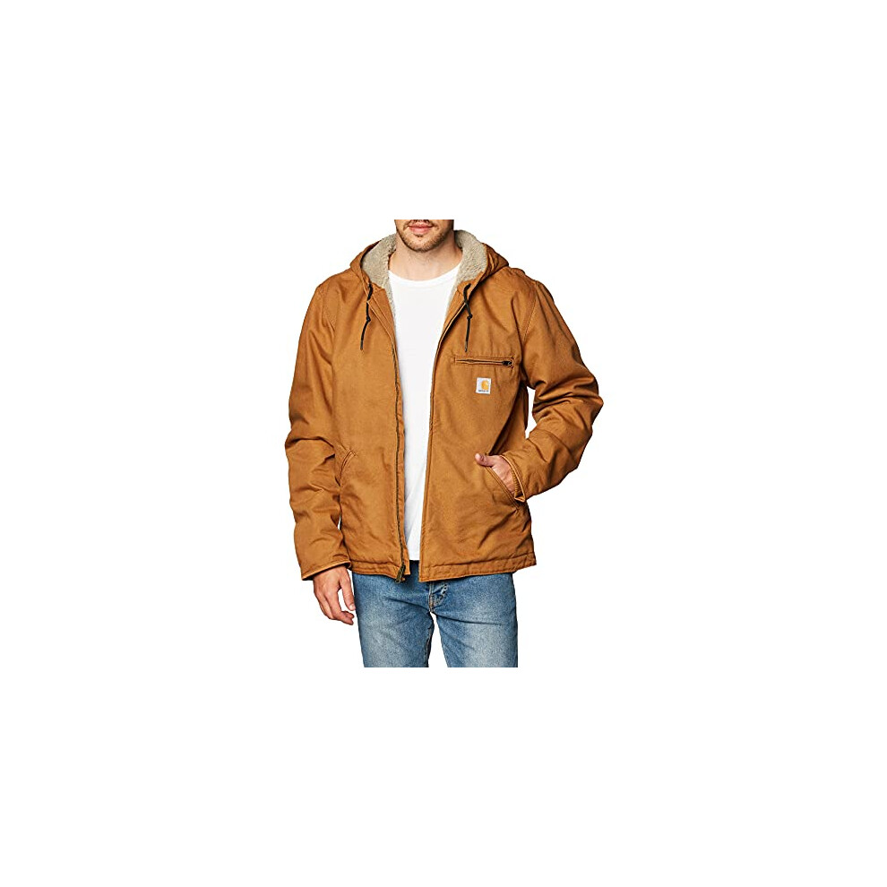 Carhartt mens Relaxed Fit Washed Duck Sherpa-lined Jacket (Big & Tall)