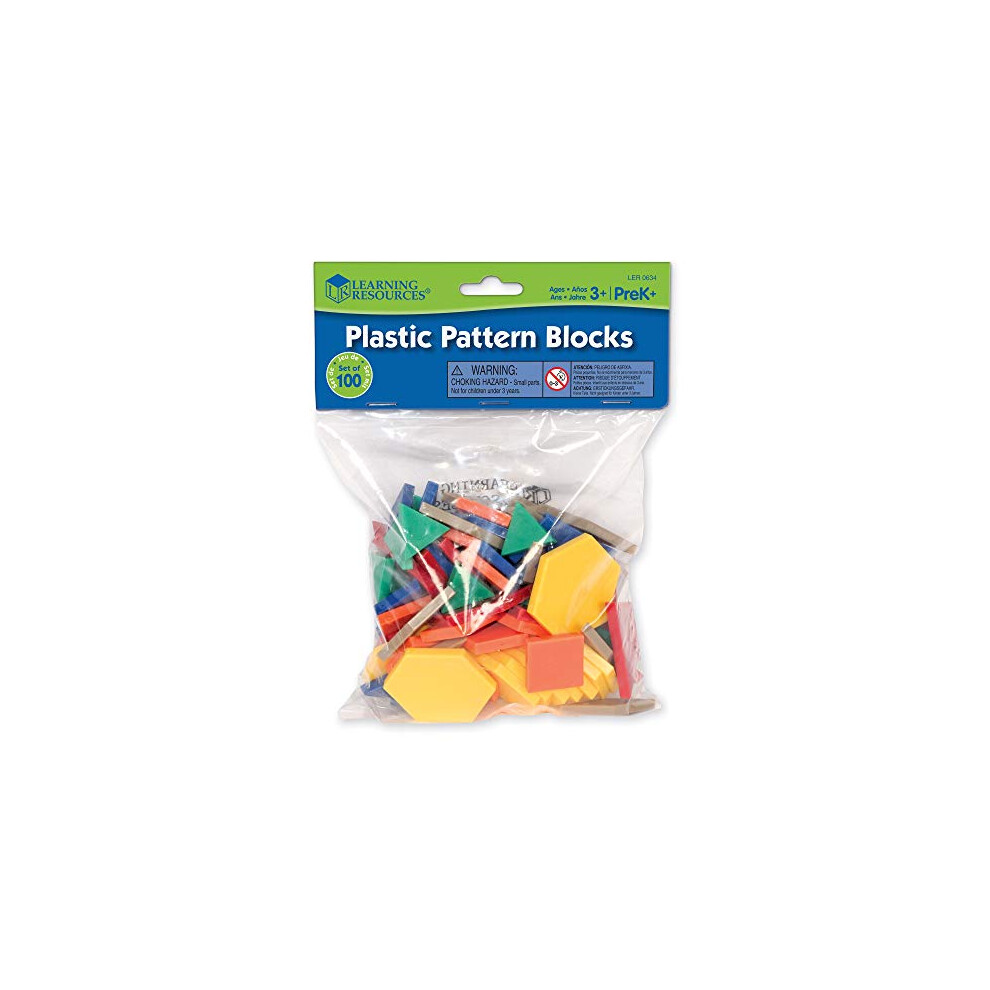 Learning Resources Plastic Pattern Blocks .5cm  Counting & Sorting  Ea