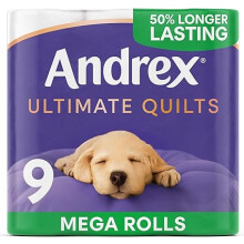 Andrex Ultimate Quilts Toilet Tissue 9 Mega Toilet Rolls