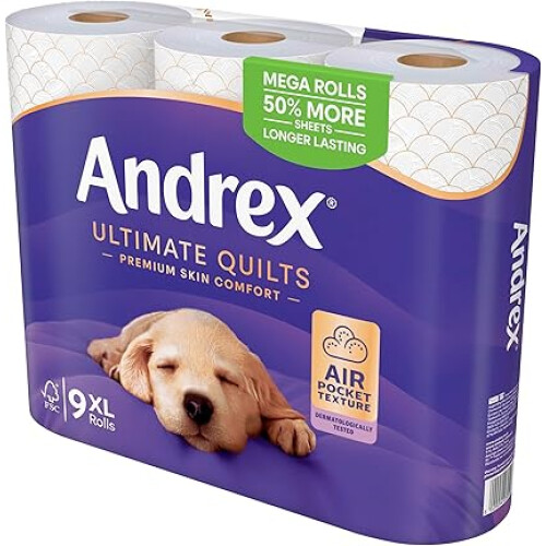 Andrex Andrex Ultimate Quilts Toilet Tissue 9 Mega Toilet Rolls 2