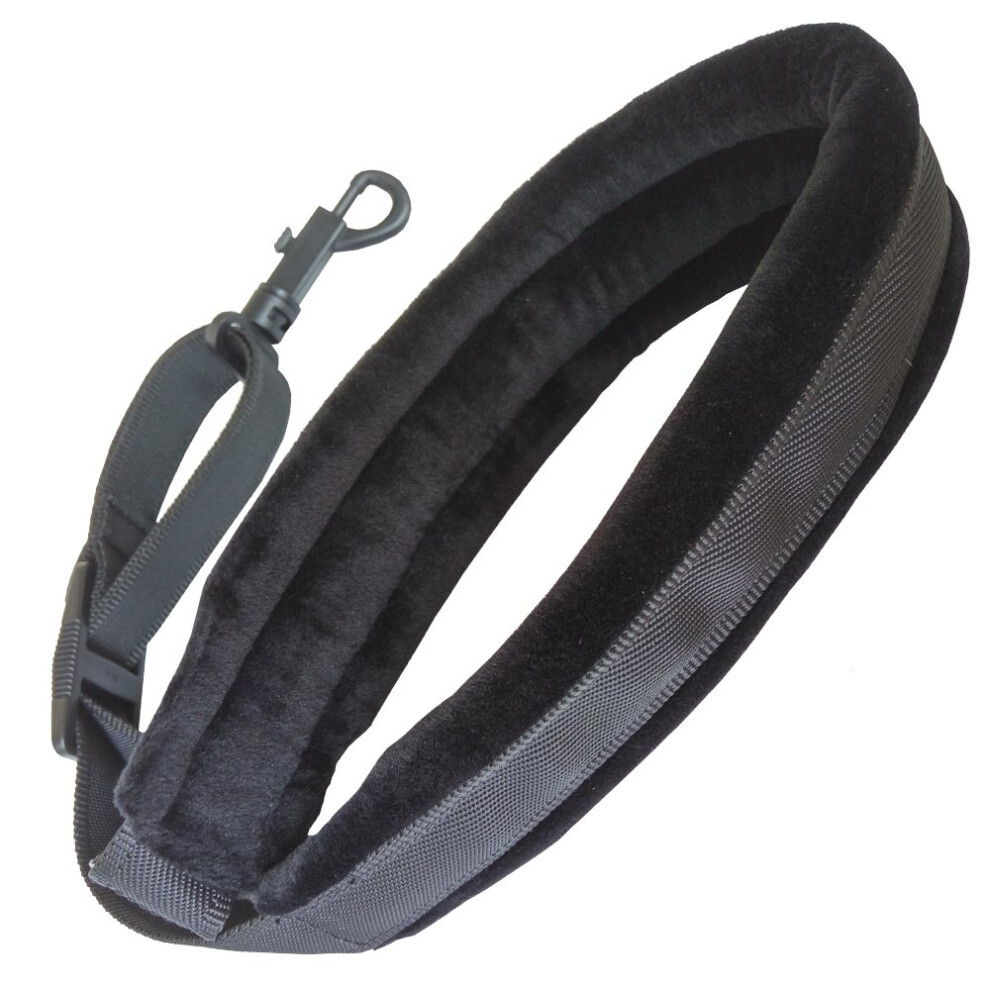 Xinlink Tracolla Professionale Nera Morbida Imbottita Per Sassofono Con Moschettone Per Sassofono Contralto, Tenore, Soprano, Baritono, Accessori Musicali-image