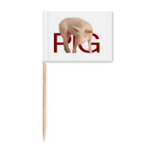 Pig Breeding Animals Art Deco Fashion Toothpick Flags Marker Topper Party Decoration