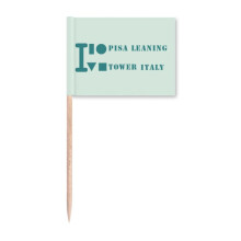 Pisa Leaning Tower Italy Art Deco Fashion Toothpick Flags Marker Topper Party Decoration