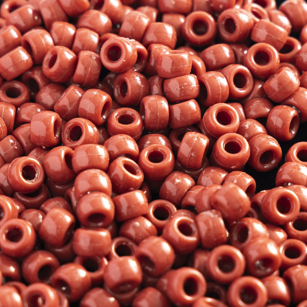 1000 Perline Per Pony Arancioni In Acrilico, 6 X 9 Mm, Per Arte, Artigianato, Bracciali, Collane, Gioielli, Orecchini Intrecciati (Curry)-image