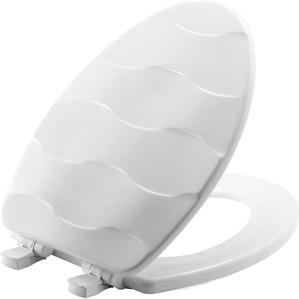 MAYFAIR 133SLOW 000 Sculptured Basket Weave Toilet Seat will Slow Clos