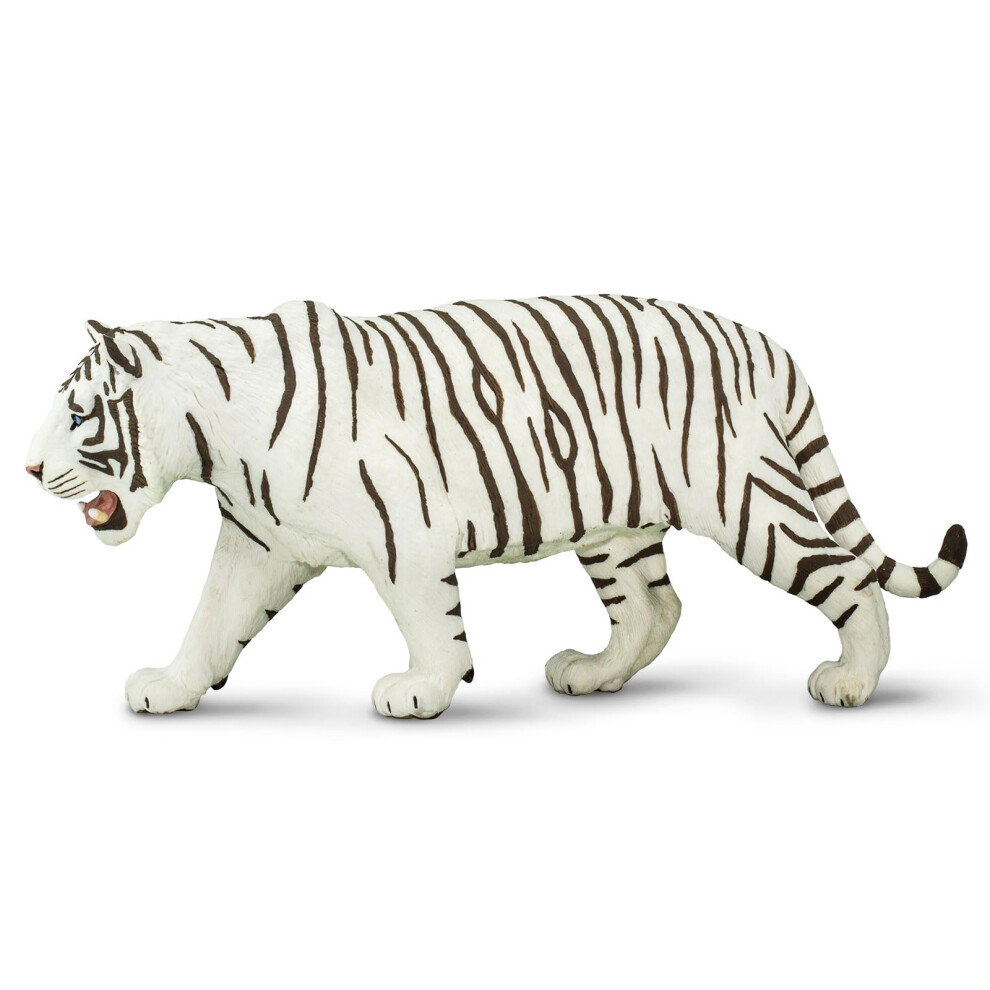 Safari Ltd. White Siberian Tiger Figurine - Detailed 10"" Plastic Mode