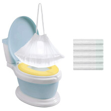 Tebery 100 Pack kannettavat pottatuolin vuoraukset kiristysnyrill Pottapussit Kertakyttiset pottatuolit vauvan WC:hen pottaharjoitusistuimeen