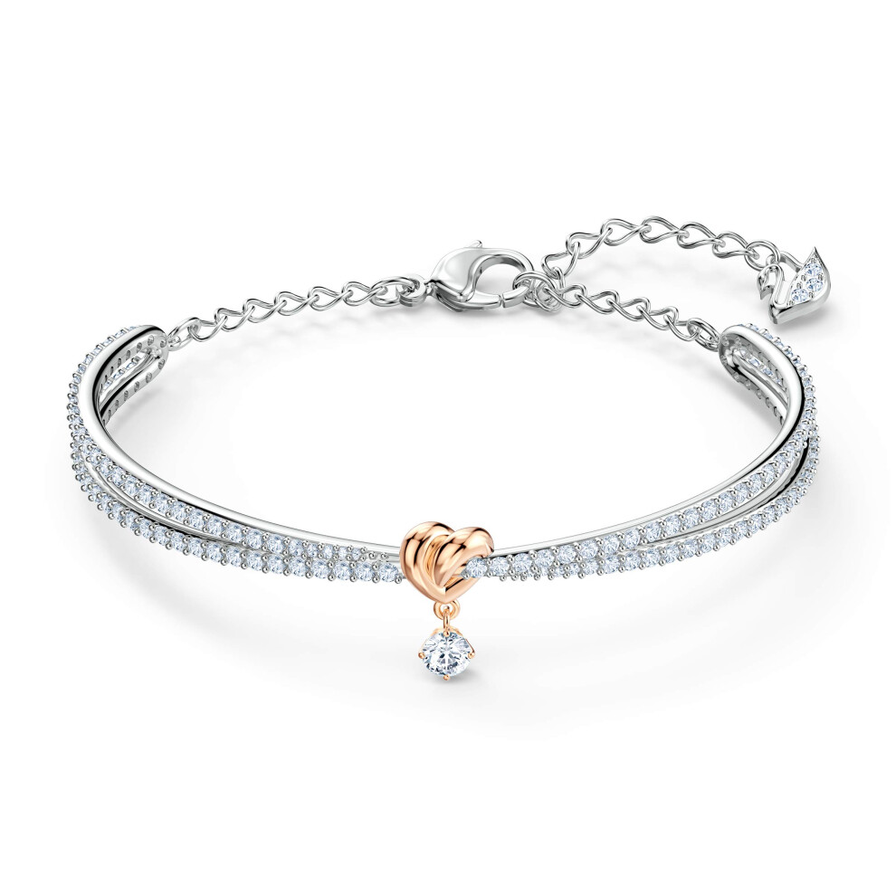 Swarovski Lifelong Heart Bangle Bracelet  Women's White Crystal Heart