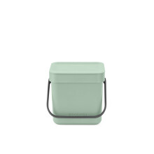 Poubelle alimentaire Brabantia Sort & go (08 gal vert jade) Petit bac     compost de cuisine de comptoir avec poign   e et couvercle amovible Facile