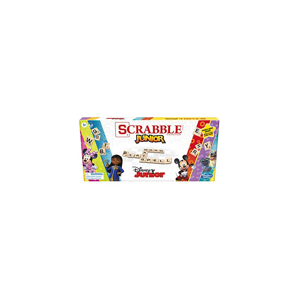 Hasbro Gaming Scrabble Junior: Disney Junior Edition Board Game  Doubl