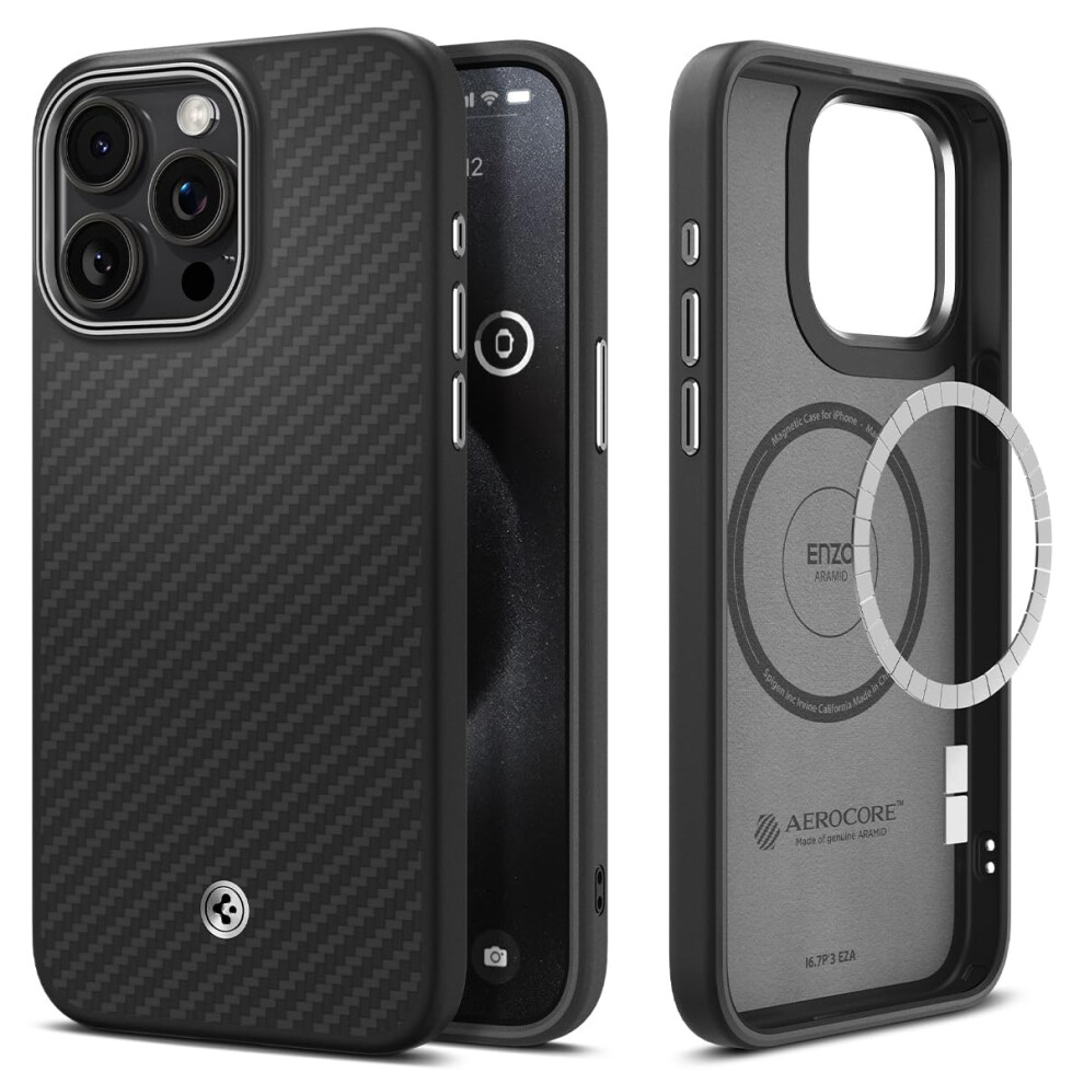 Spigen Magnetic Enzo Aramid Designed for iPhone 15 Pro Case  [Military