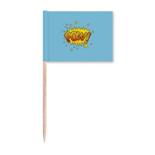 Pow Exclamation Stars Art Deco Fashion Toothpick Flags Marker Topper Party Decoration