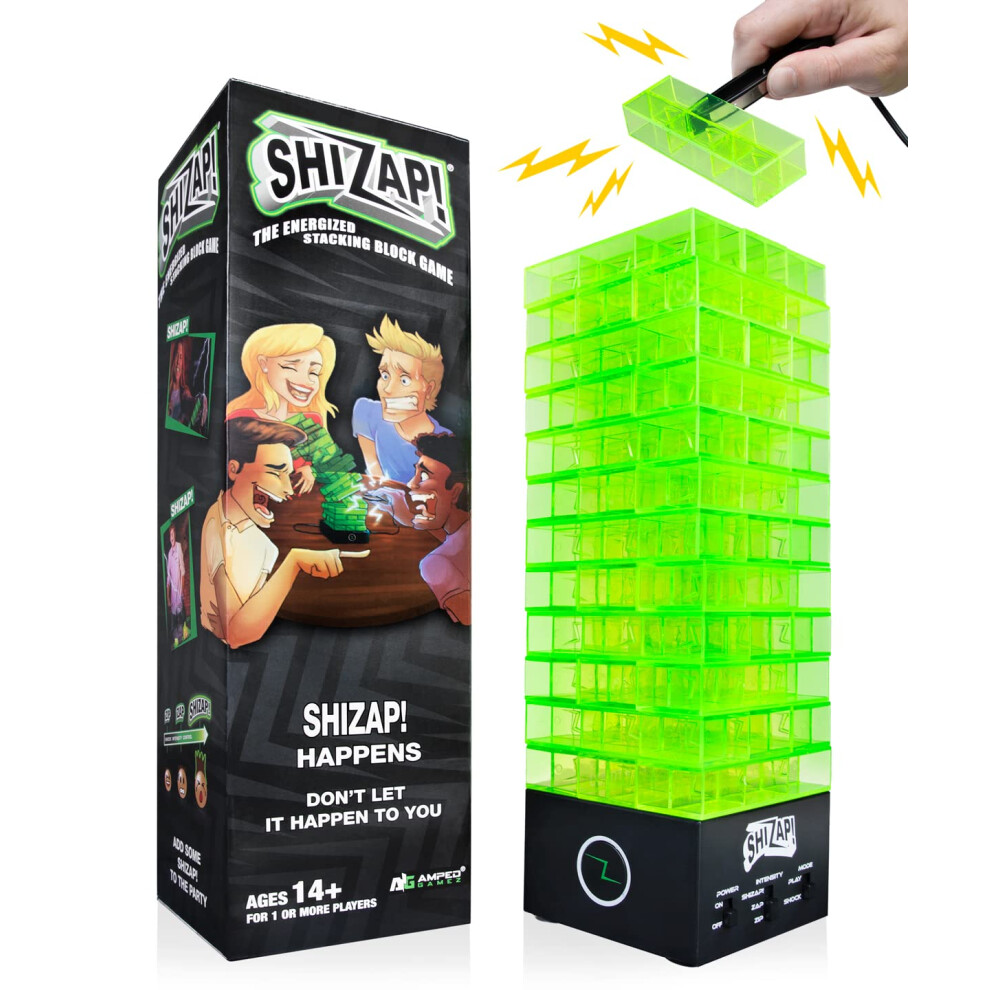 ShiZap! The Energized Stacking Block Game - Electric Shocking Light Up