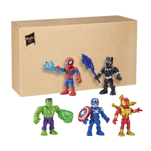 Marvel Marvel Super Hero Adventures 5-Inch Action Figure 5-Pack  Includes Cap 2