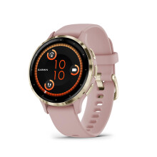 garmin Venu 3S Soft gold Stainless Steel Bezel 12-Inch AMOLED Touchscr