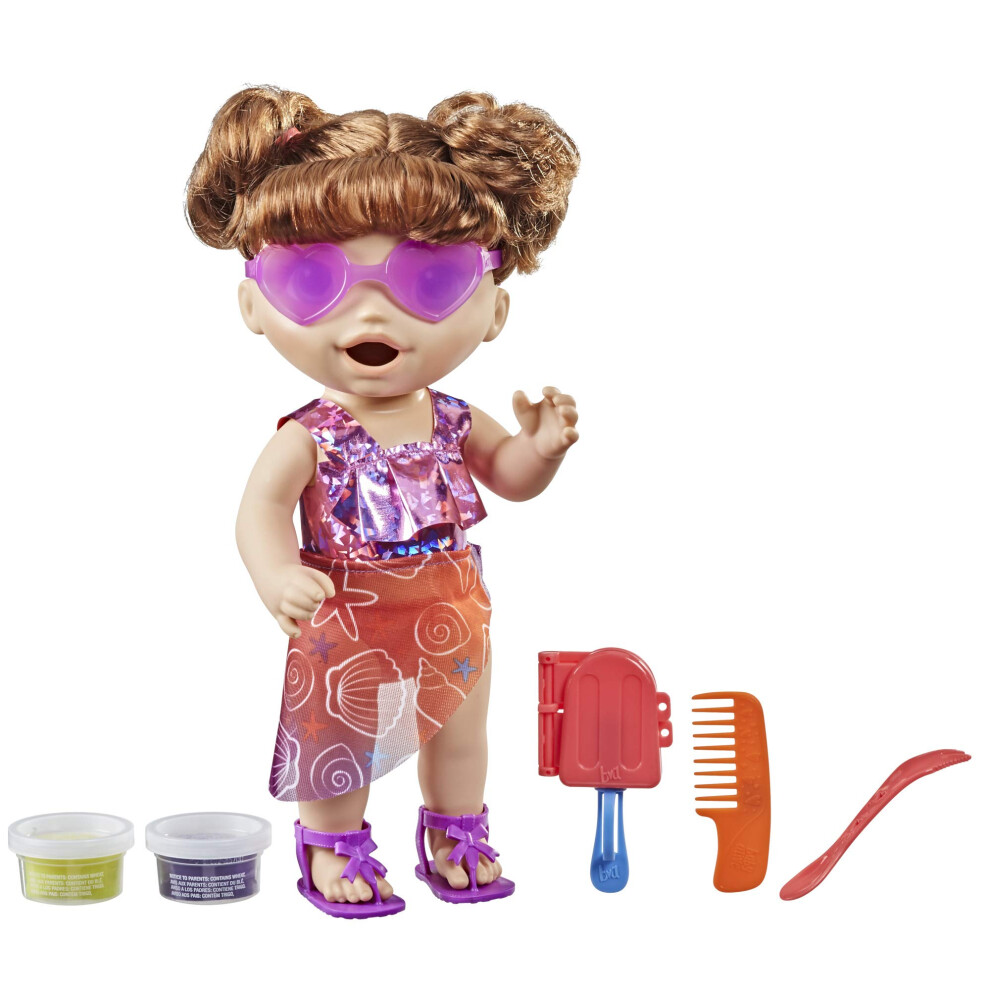 Baby Alive Sunshine Snacks Doll  Eats and Poops  Summer-Themed Waterpl