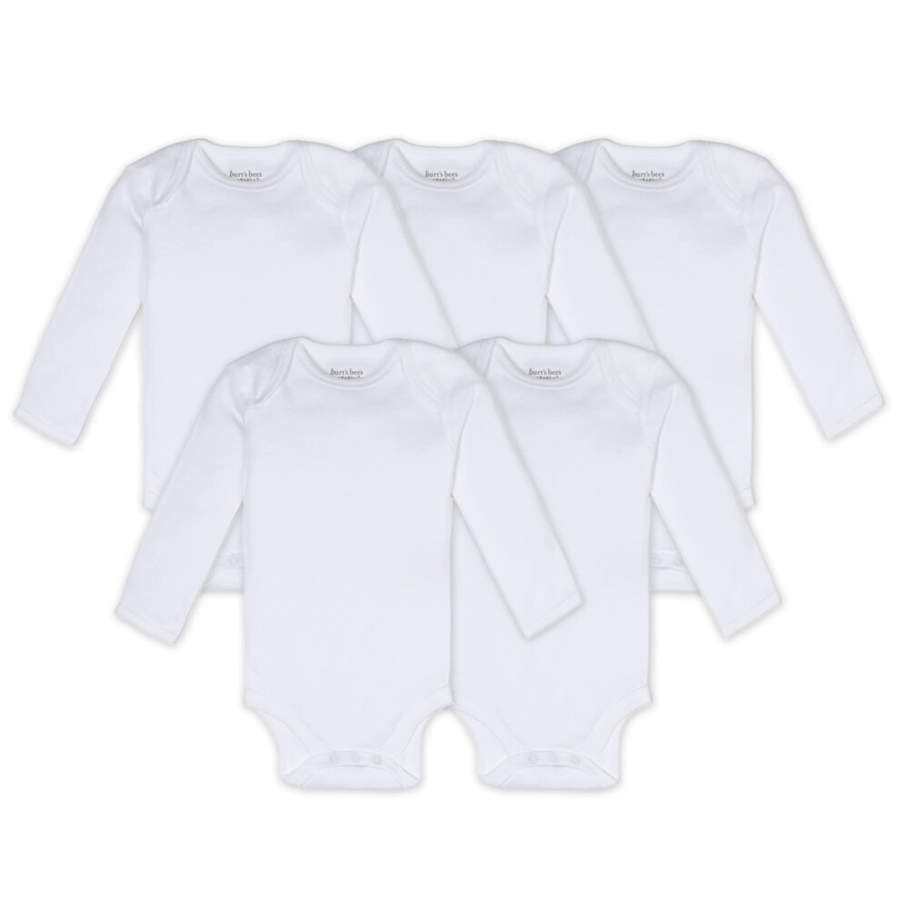 Burts Bees Baby baby boys Bodysuits  5-pack Short  Long Sleeve One-pie